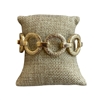 QB2545 TEXTURED OPEN CIRCLE STRETCH BRACELET