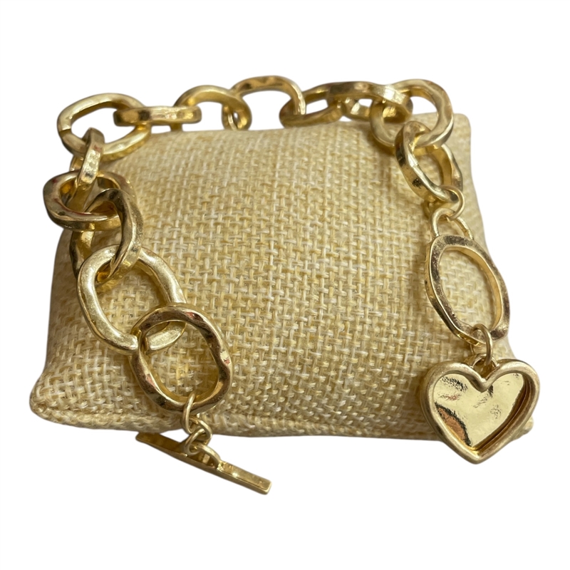QB255 CHAIN LINK HEART BRACELET