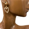 QE-4811 TWO TONE SMALL XSMALL HEART EARRINGS