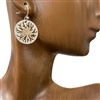 QE-4955 TWO TONE SMALL TREE OF LIFE EARRINGS