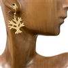 QE-5331 ANTIQUE BRASS SMALL TREE OF LIFE EARRINGS