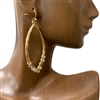 QE2040-1  SEMI-PRECIOUS STONE HAMMERED EARRINGS