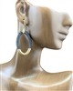 QE2048 GOLD ACRYLIC OVAL POST EARRINGS