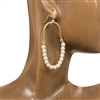 QE2425 ROPE CIRCLE PEARL EARRING