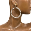 QE2474CRYSTAL BEADED HOOP EARRINGS