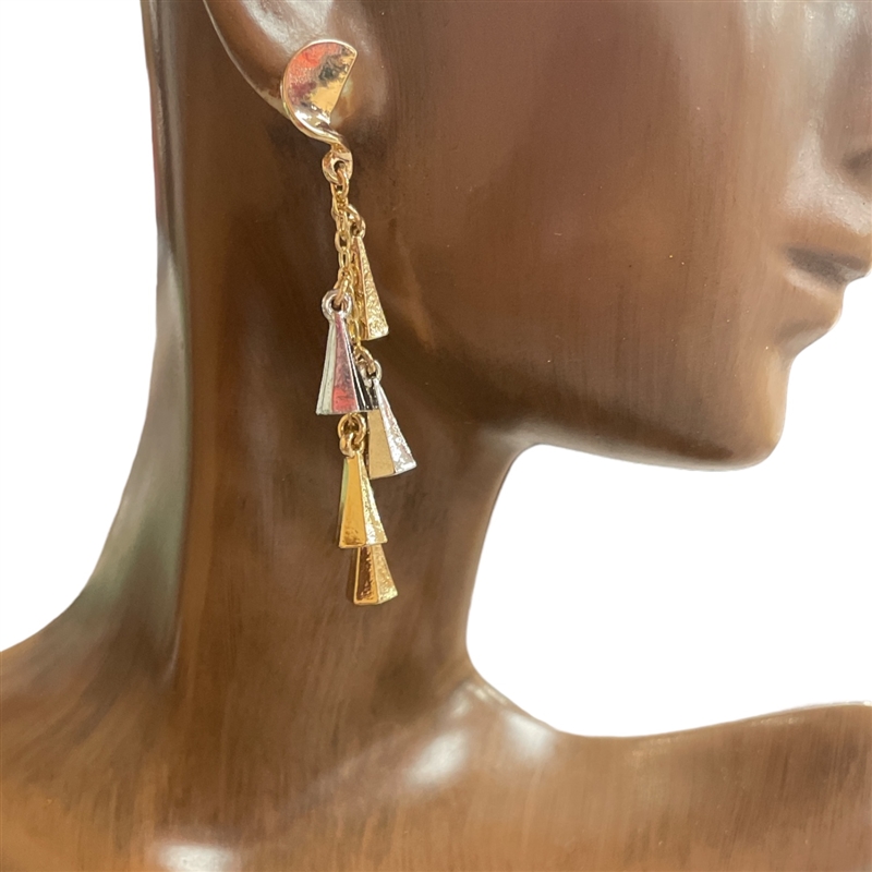 QE2574 DANGLE GEOMETRIC EARRINGS