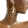 QE2575 HOOP PEARL IN CENTER  EARRINGS