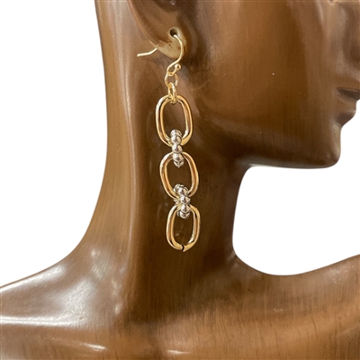 QE2646 CHAIN LINK EARRINGS