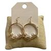 QE2670 PEARL OPEN CIRCLE POST EARRINGS