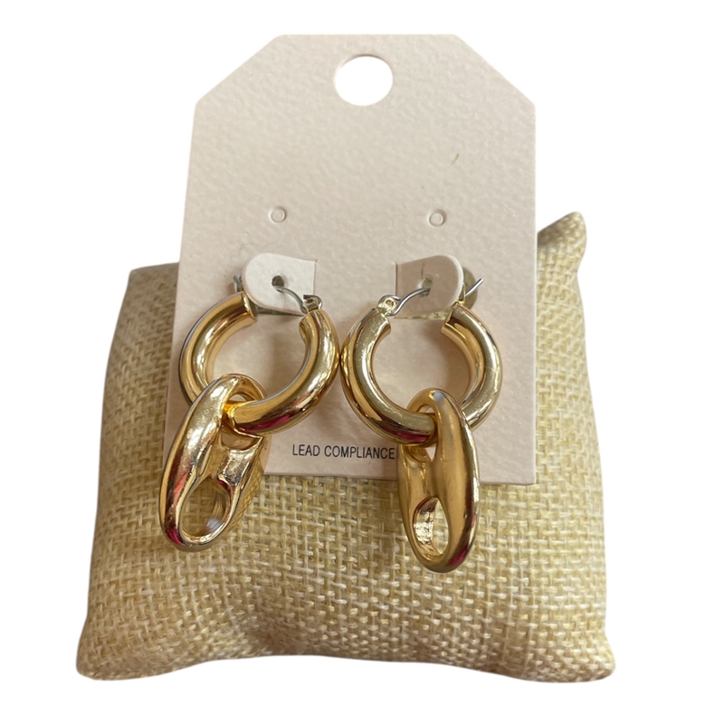 QE2676 HOOP & SODA TAP   EARRINGS