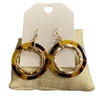 QE2739 DOUBLE HOOP ACRYLIC EARRINGS