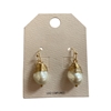 QE2743 SWIRL PEARL DROP EARRINGS