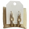 QE2836 RHINESTONE CHAIN LINK EARRINGS