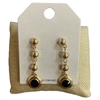 QE2837 BEADED DANGLE STUD EARRINGS