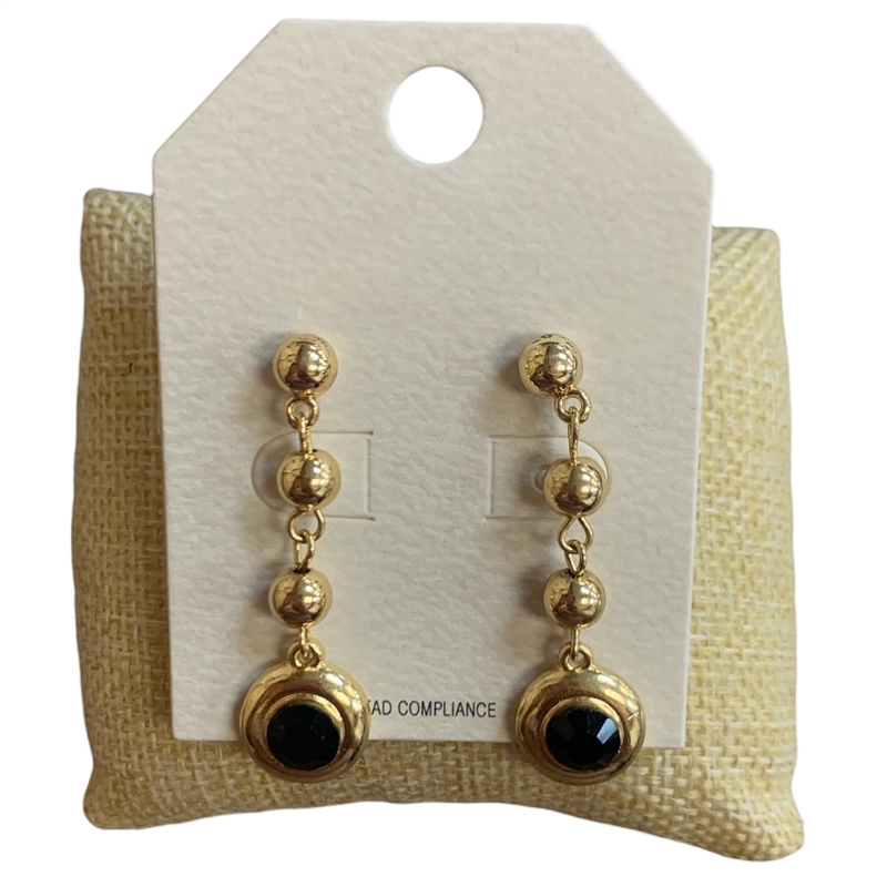 QE2837 BEADED DANGLE STUD EARRINGS