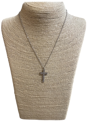QE4562 CHAIN WITH RHINESTONE CROSS NECKLACE