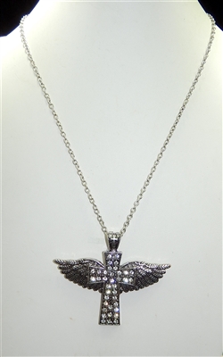 QN-12294 CROSS ANGEL WING PENDANT