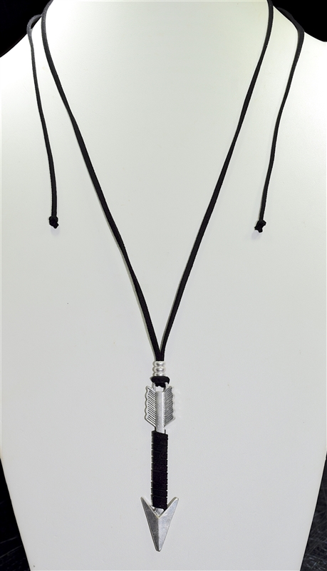 QN199 SUEDE ARROW NECKLACE