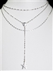 QN3974 HAMMERED STAR CHAIN NECKLACE