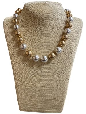 QN4491  BALL  BEADED SHORT NECKLACE