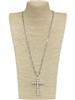 QN4601 PEARL CROSS LONG NECKLACE
