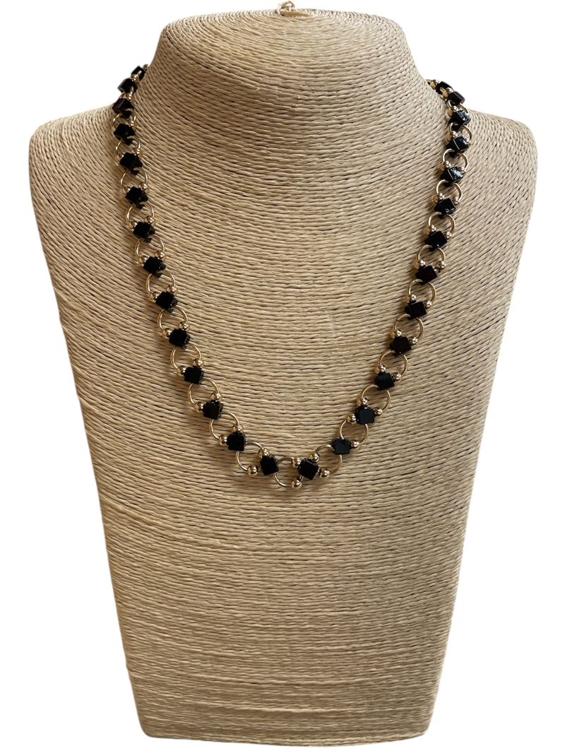 QN4701 CHAIN LINK TWO TONE CHAIN  NECKLACE