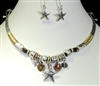 QNE-12806 STARFISH CHARM NECKLACE SET