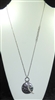 QNE5213 SILVER HAMMERED CHAIN NECKLACE