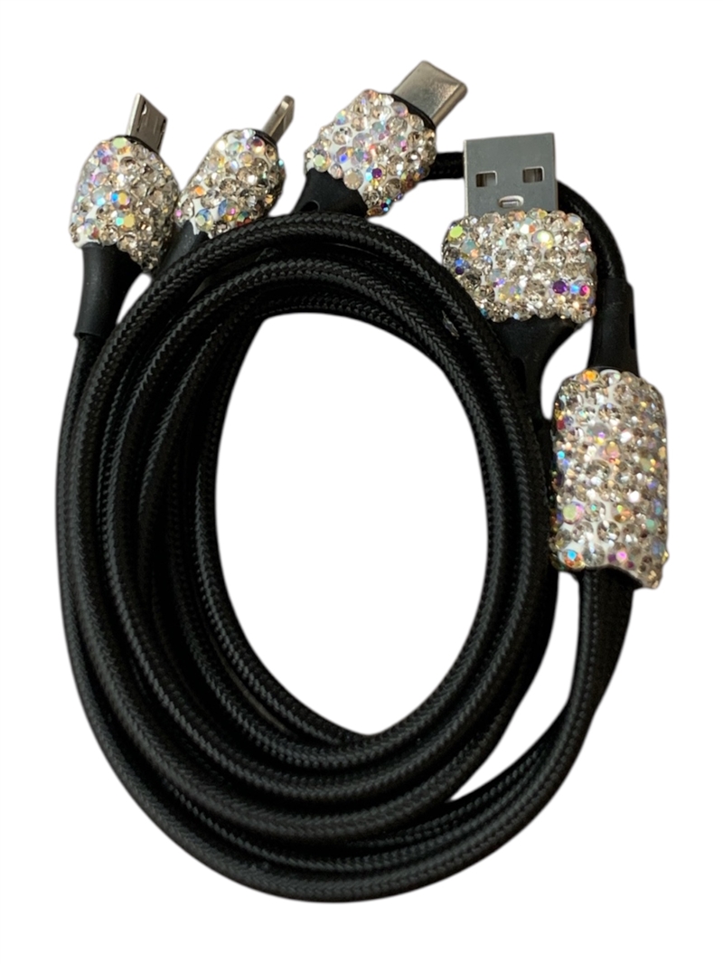 R011 BLACK AB 3 IN 1 MULTIPLE CHARGERS