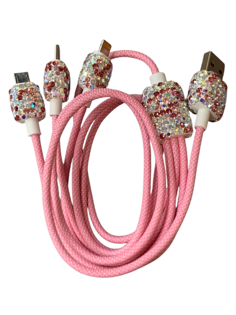 R012 PINK AB 3 IN 1 MULTIPLE CHARGERS