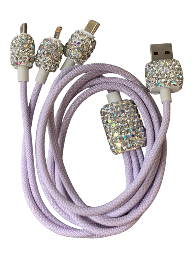 R013 PURPLE AB 3 IN 1 MULTIPLE CHARGERS
