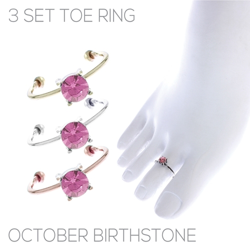 R1464 SET OF 3 TOE RING