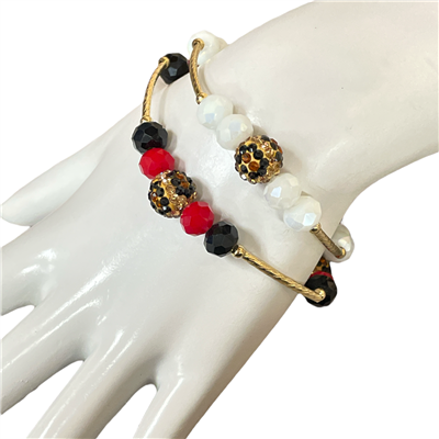 RAB10  LEOPARD RHINESTONE & CRYSTAL BRACELET