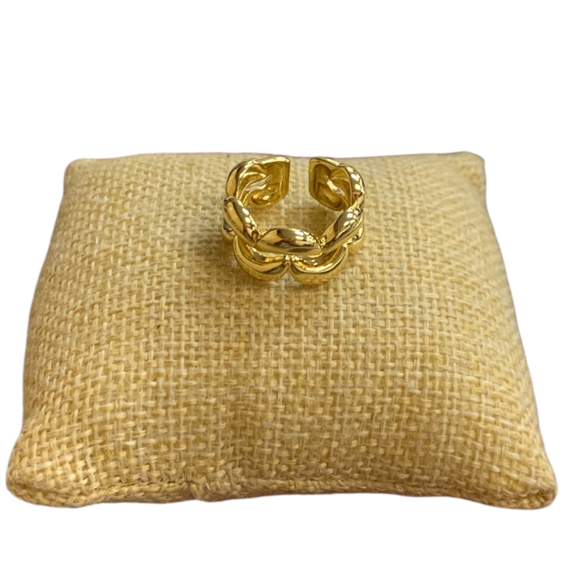 RG13 SMALL WAVY PATTERN ADJUSTABLE RING