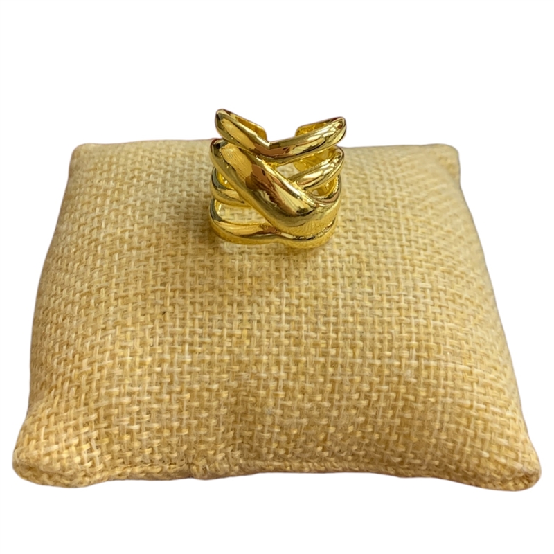 RG25 TWISTED PATTERN ADJUSTABLE RING
