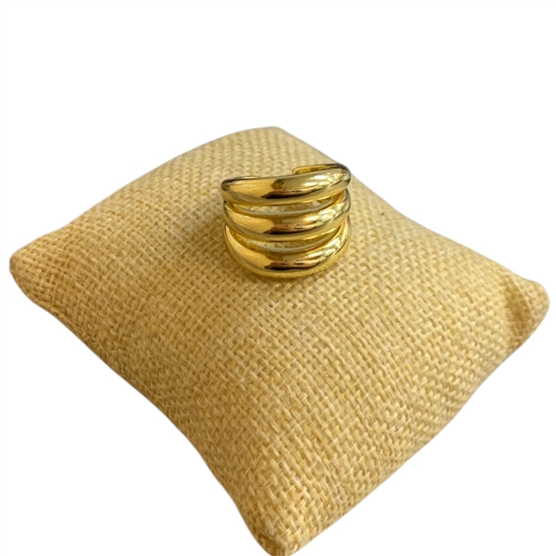 RG34 GOLD 3 ROW ADJUSTABLE RING