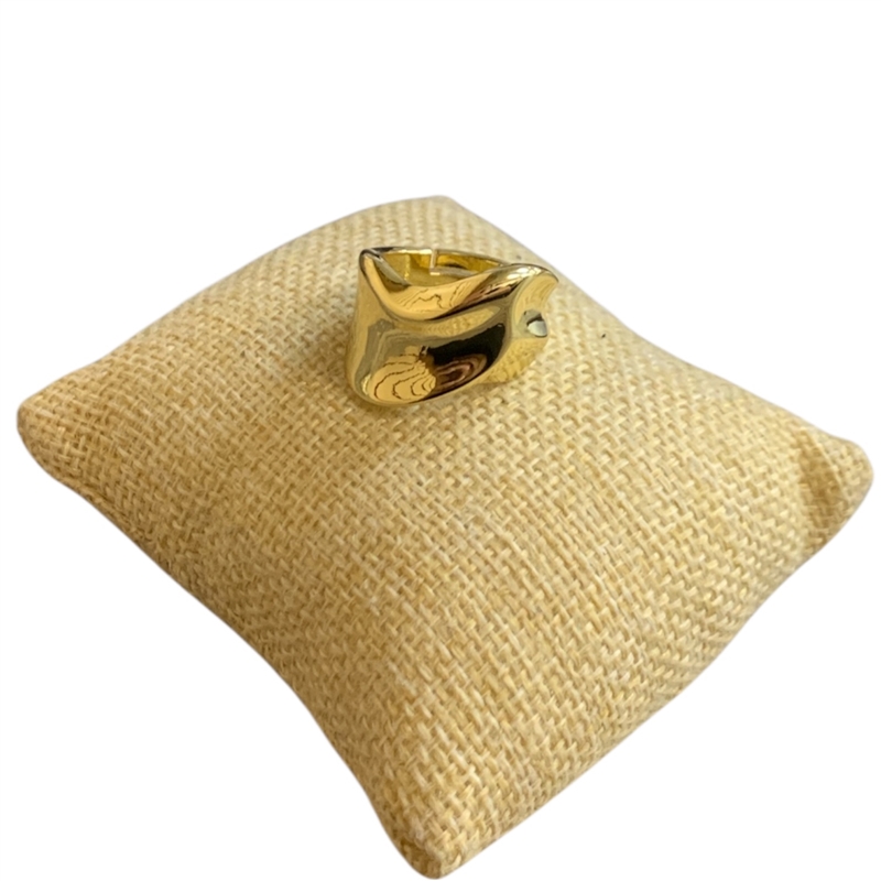 RG35 GOLD HAMMERED ADJUSTABLE RING