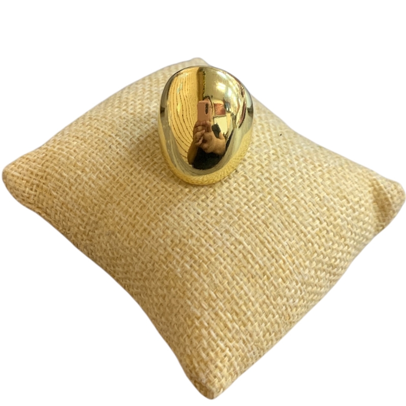 RG39 GOLD OVAL CHUNKY ADJUSTABLE RING