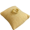 RG47 SMALL GOLD RHINESTONE CROSSOVER ADJUSTABLE RING