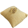 RG51 GOLD 3 ROW RHINESTONE ADJUSTABLE RING