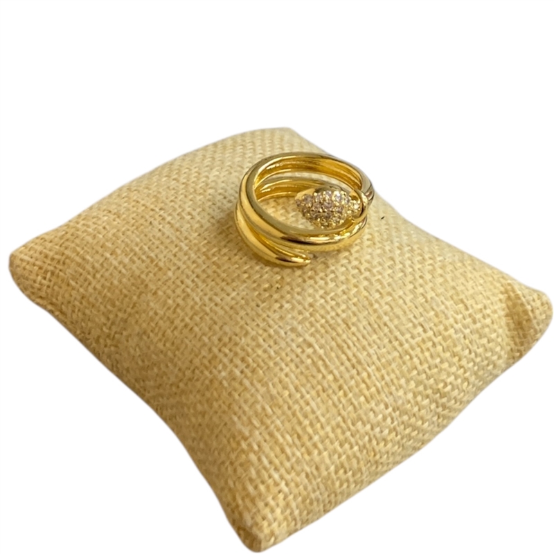 RG55 GOLD SNAKE HEAD ADJUSTABLE RING