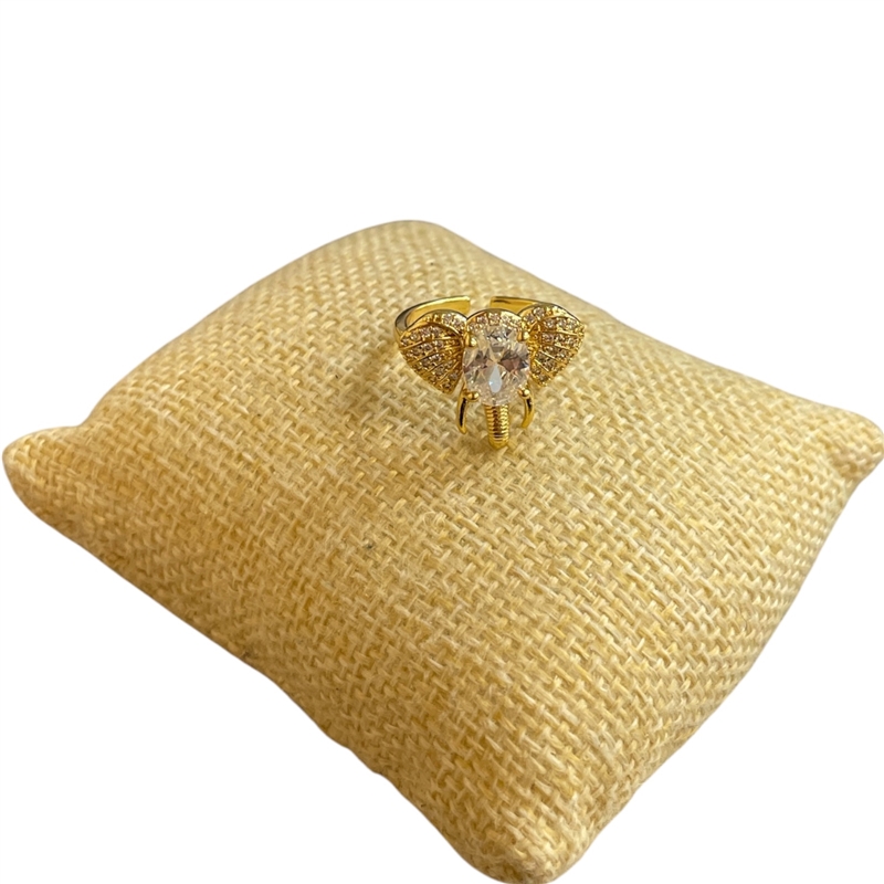 RG62 GOLD ELEPHANT HEAD ADJUSTABLE RING