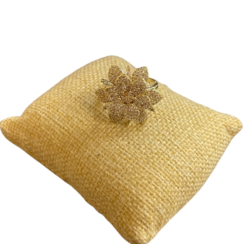 RG72 PAVED FLOWER ADJUSTABLE RING