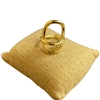 RG78 GOLD TIWSTED OVAL ADJUSTABLE RING