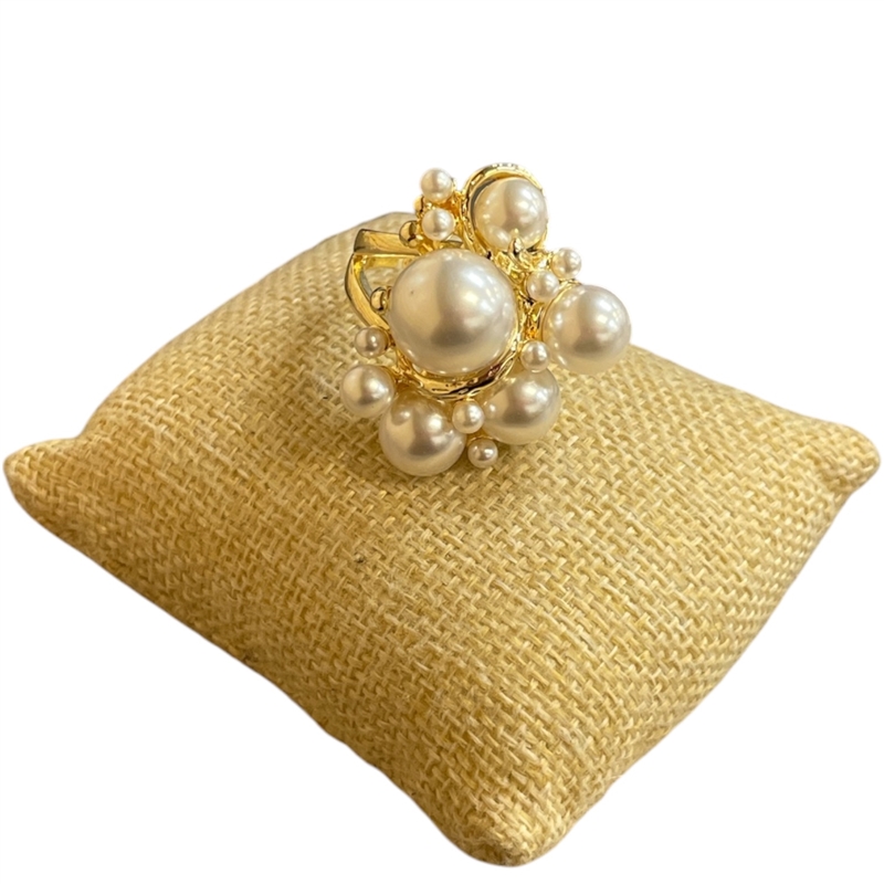 RG83 GOLD PEARLS ADJUSTABLE RING