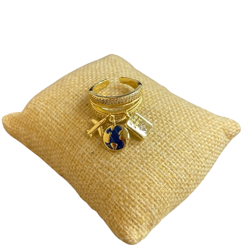 RG93 EARTH & PASSPORT CAHRM ADJUSTABLE RING