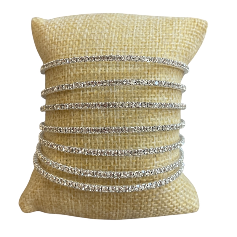 RH03 7 LINE WRAP AROUND RHINESTONE BRACELET