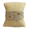 RH04 MEMORY WIRE CUFF RHINESTONE BRACELET