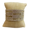 RH05 14 LINE RHINESTONE CUFF BRACELET