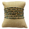 RS04 STRETCH TURQUOISE MULTI RHINESTONE 7 PCS SET BRACELET